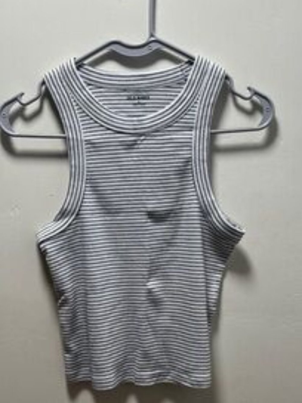 Women’s Navy Blue and White Striped Tank Top